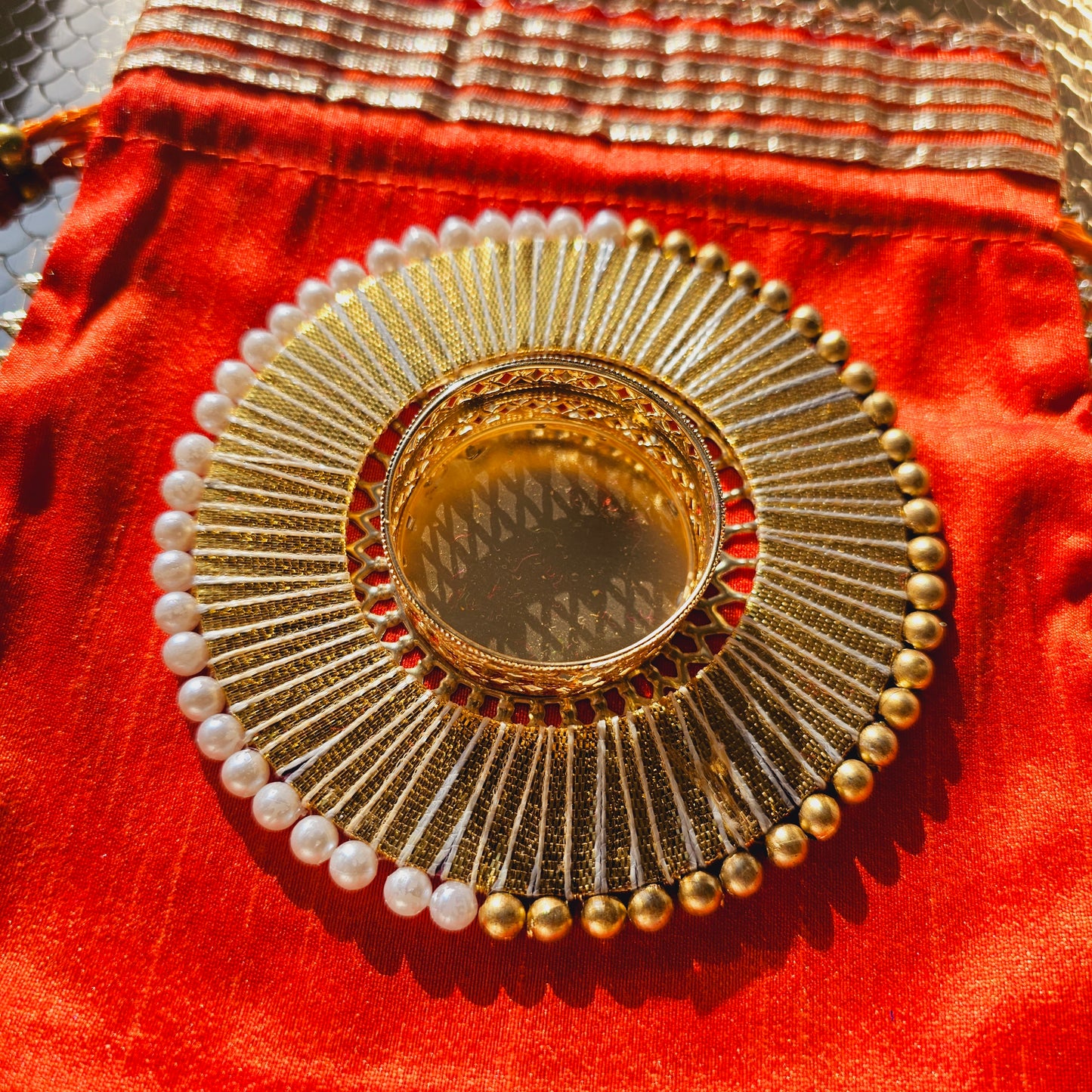 Gota Pearl Diya