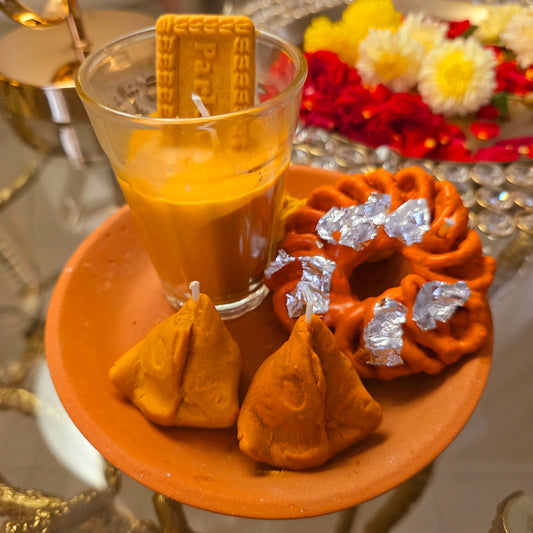 Chai Samosa Imarti Combo Candle