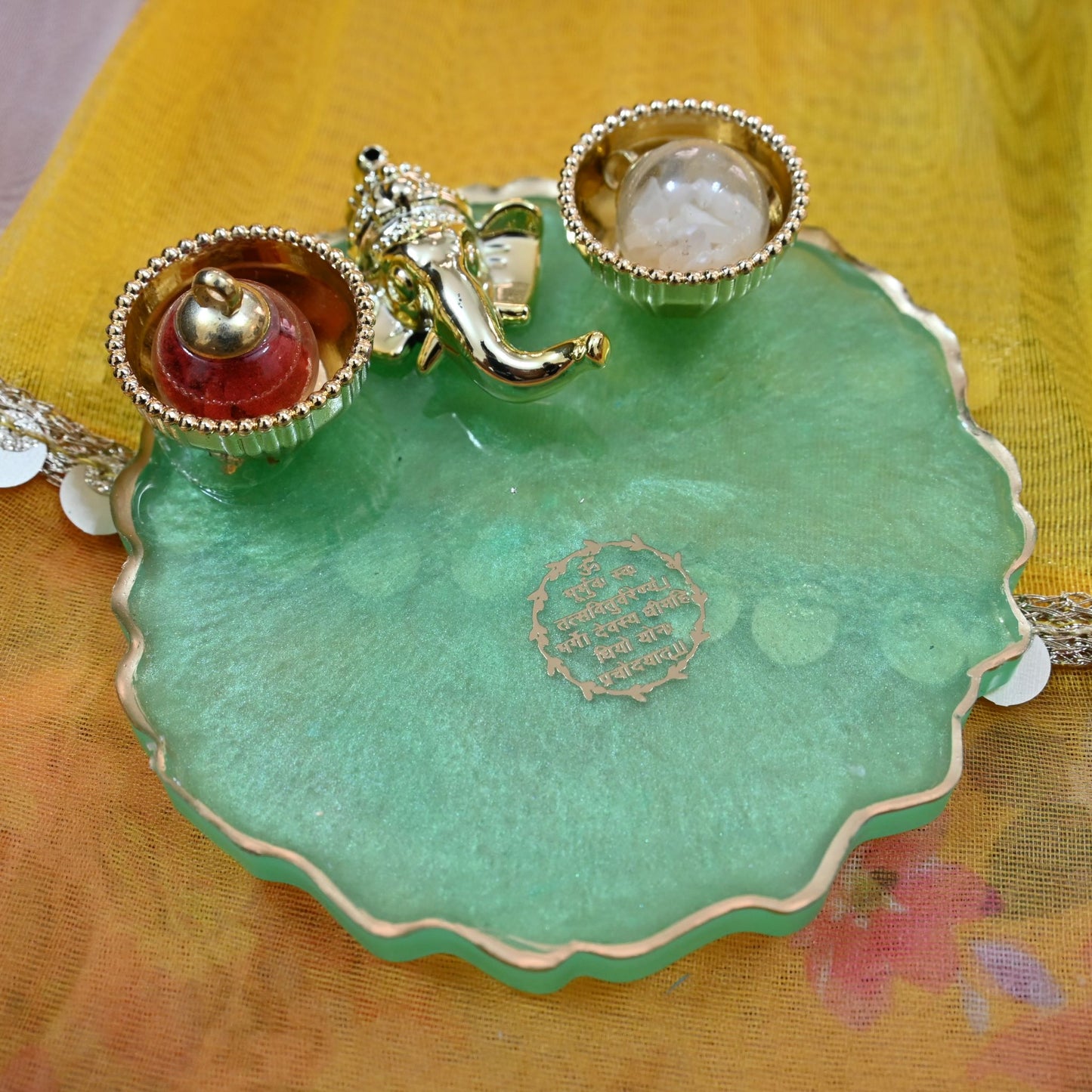 Resin Ganesha Tika Thali