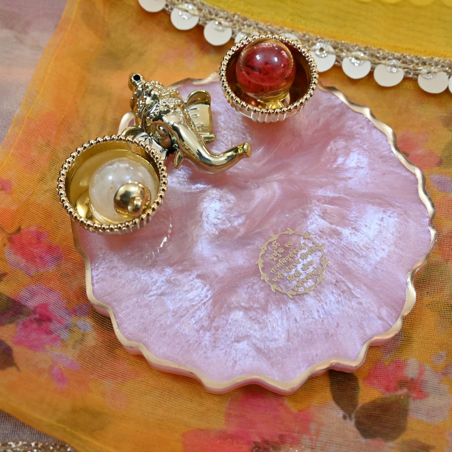 Resin Ganesha Tika Thali