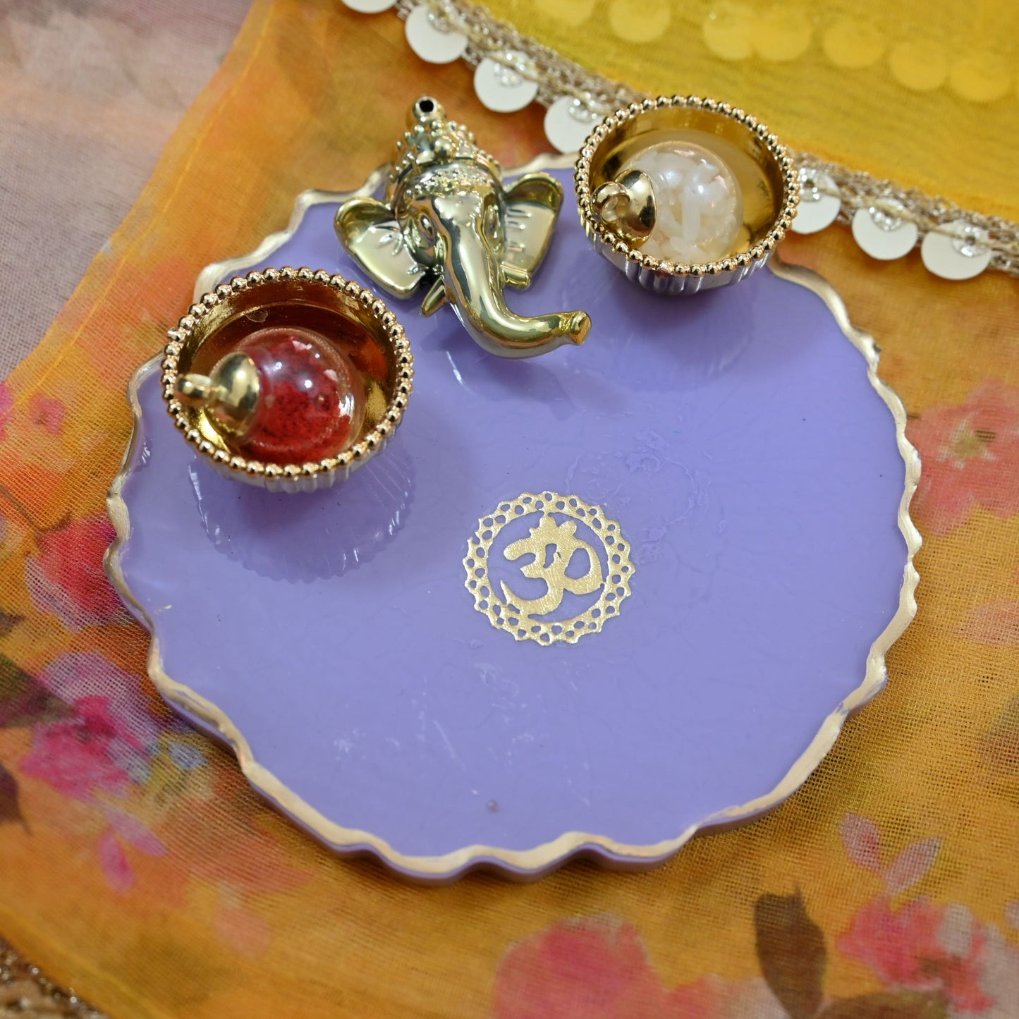 Resin Ganesha Tika Thali