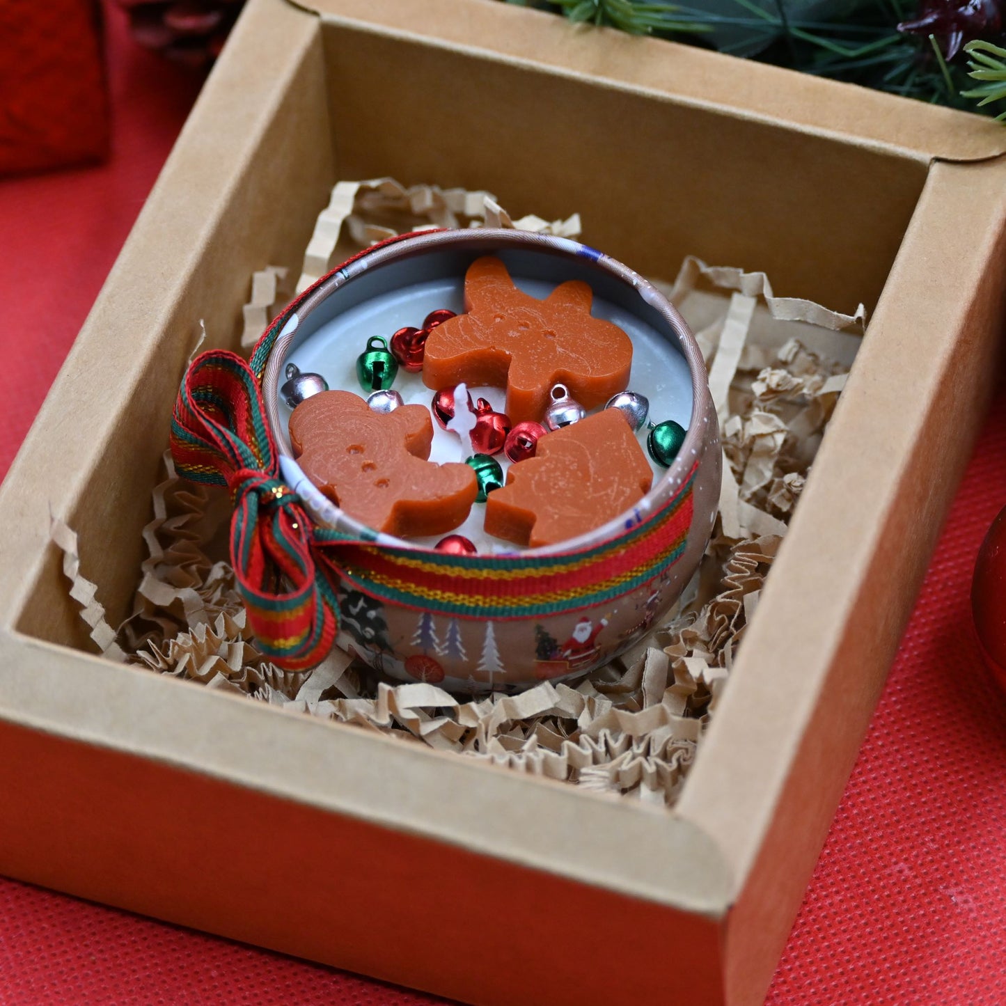 Christmas Pearl Candle (Brown)