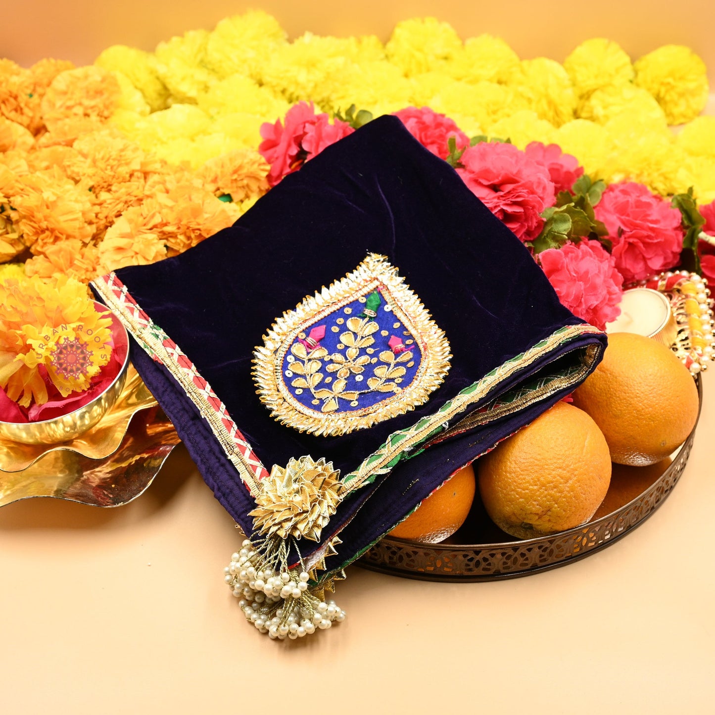 Thaal Cover Thaal Posh Velvet Fabric - Urban Roots