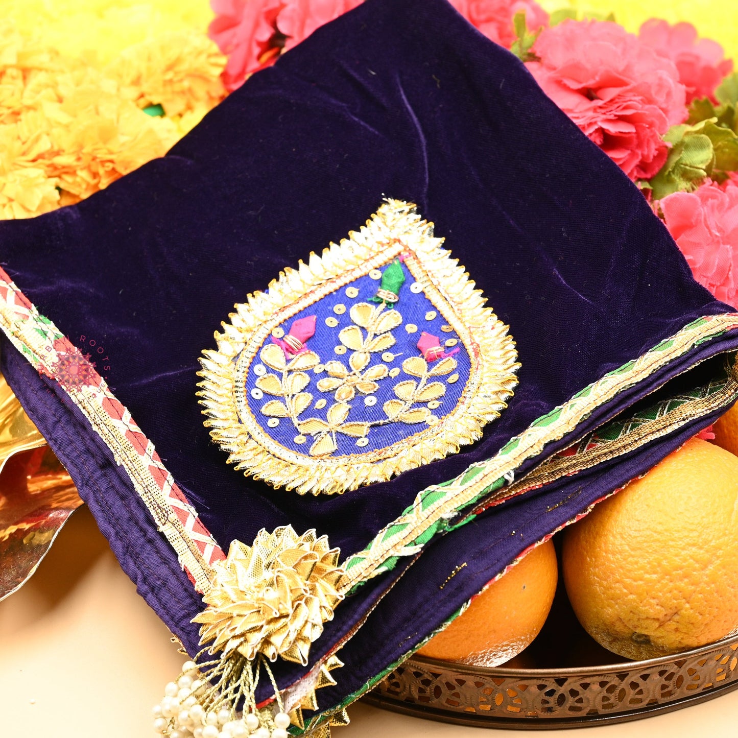 Thaal Cover Thaal Posh Velvet Fabric - Urban Roots