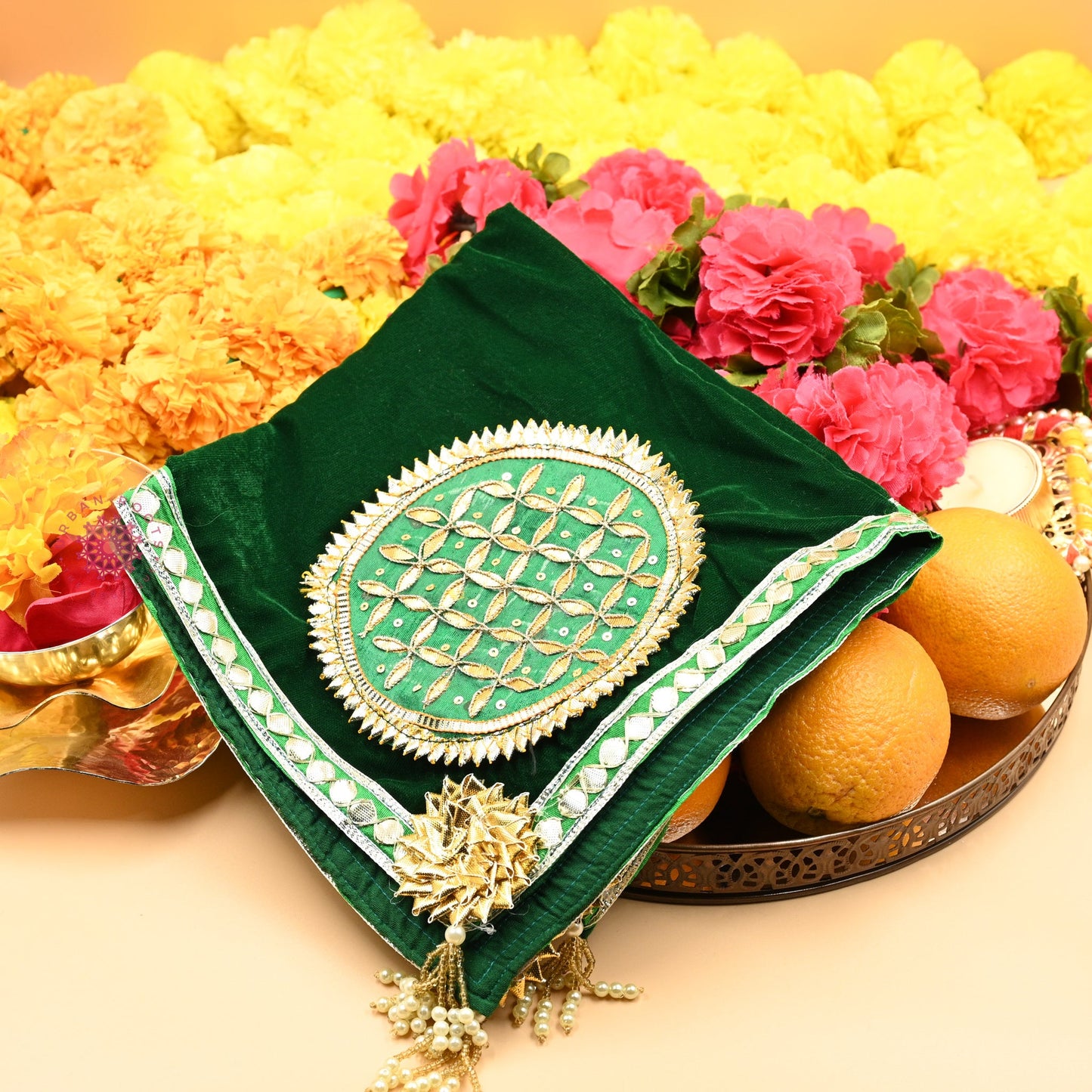 Thaal Cover Thaal Posh Velvet Fabric - Urban Roots