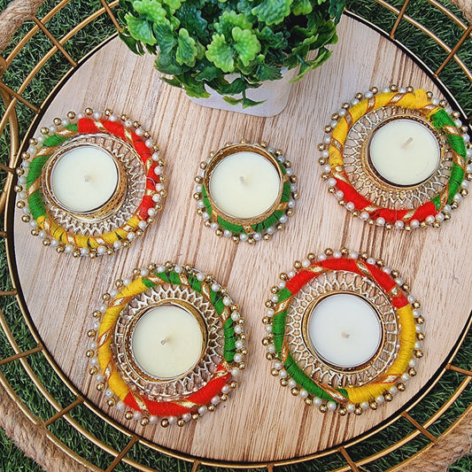 Festive Tea Light Candle Holder ( Set of 5) - Urban Roots