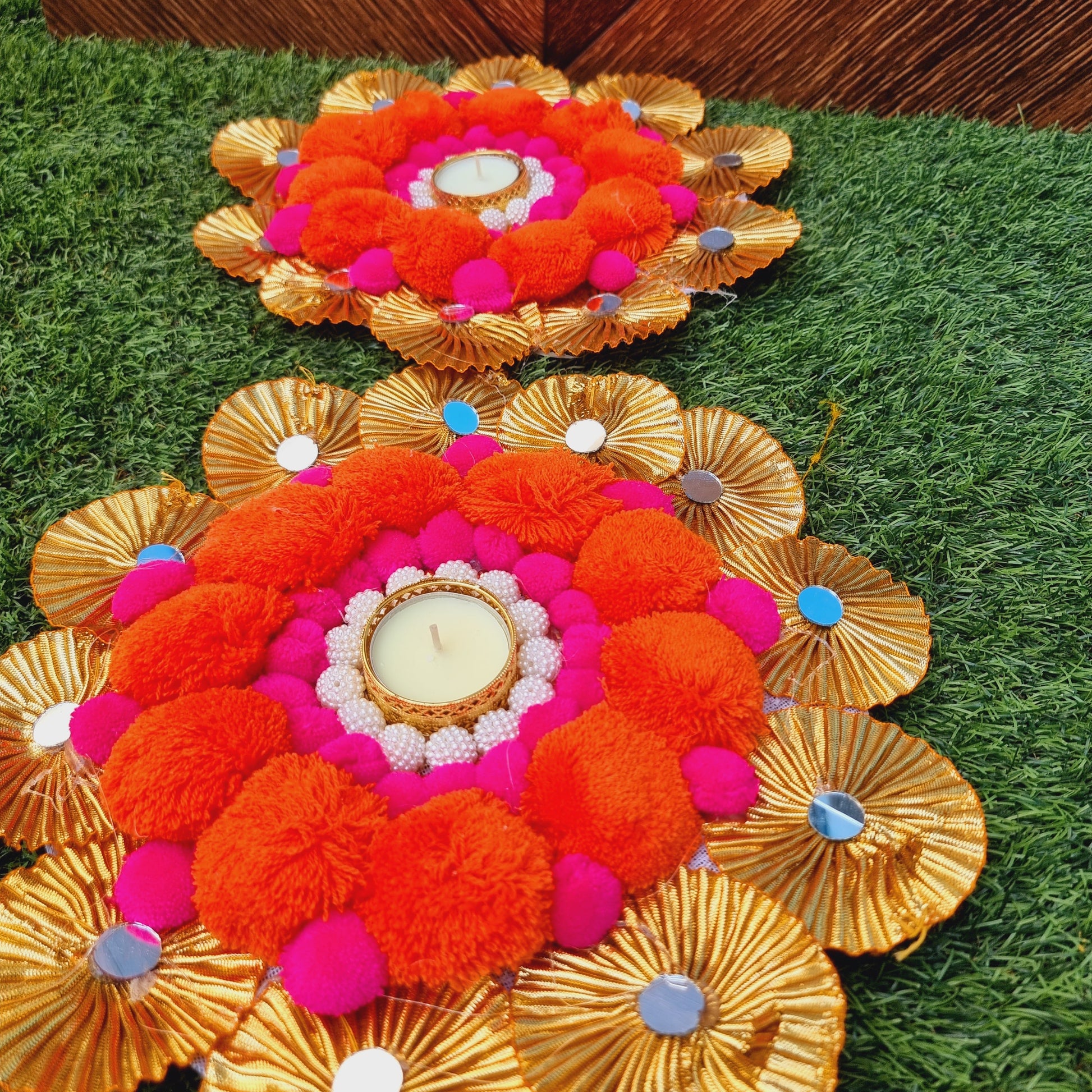 Rangoli Mat With Tea Light Holder - Urban Roots