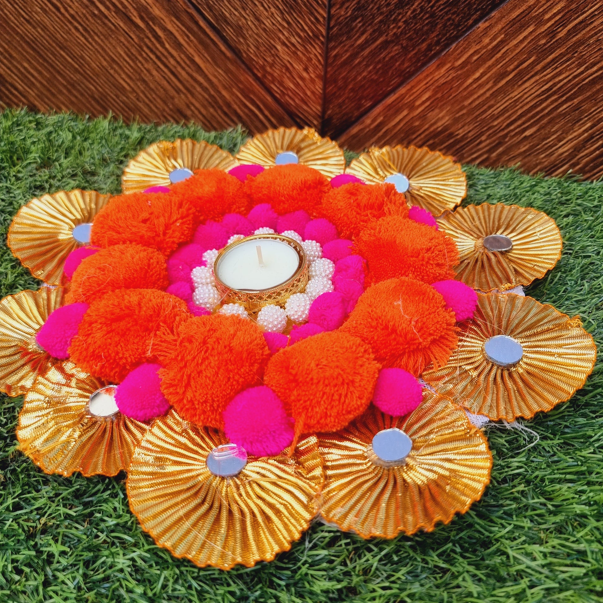 Rangoli Mat With Tea Light Holder - Urban Roots