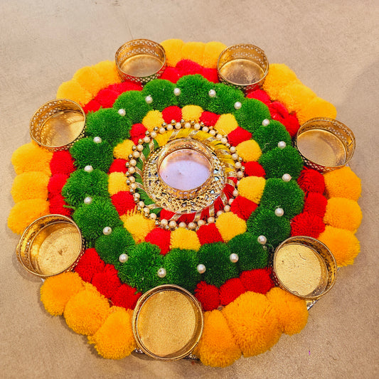 Festive Tea Light Rangoli Mat