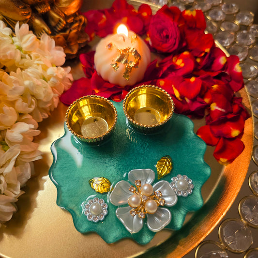 Flower Resin Tika Thali